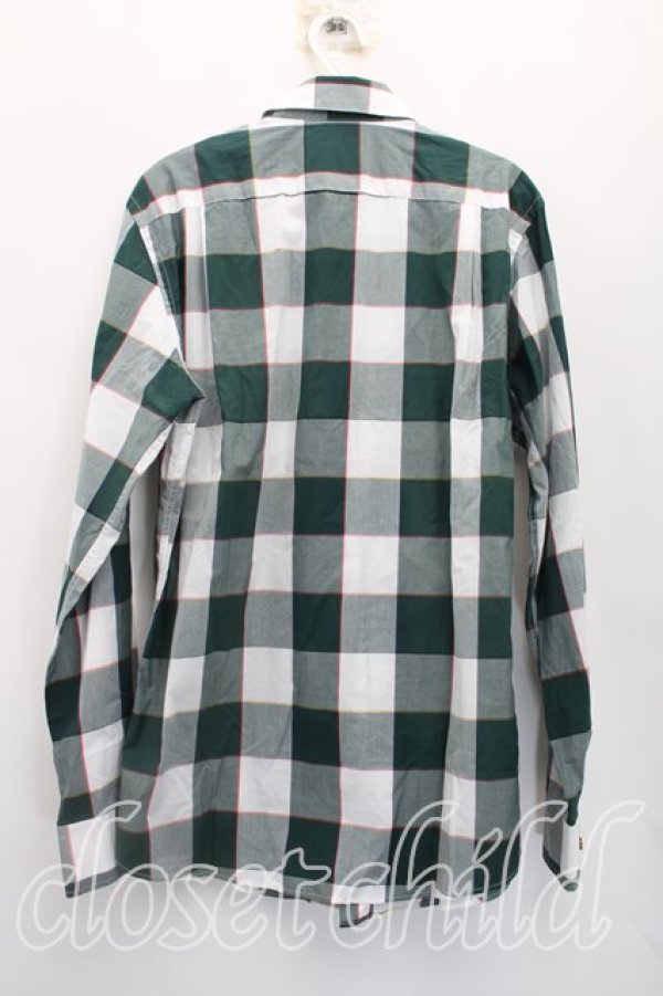 画像2: ヴィヴィアンウエストウッド 中古 / ブロックチェックシャツ 46（メンズM相当） 緑  H-26-04-05-022-bl-OD-ZH (2)