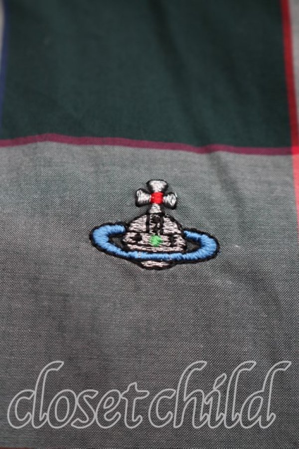 画像6: ヴィヴィアンウエストウッド 中古 / ブロックチェックシャツ 46（メンズM相当） 緑  H-26-04-05-022-bl-OD-ZH (6)