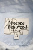 画像3: ヴィヴィアンウエストウッド MAN 中古 / オーブ刺繍高襟シャツ 46（メンズM相当） 青  H-26-04-05-023-bl-OD-ZH (3)