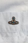 画像6: ヴィヴィアンウエストウッド MAN 中古 / オーブ刺繍高襟シャツ 46（メンズM相当） 青  H-26-04-05-023-bl-OD-ZH (6)