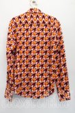 画像2: ヴィヴィアンウエストウッド MAN 中古 / スター柄アシメシャツ 46（メンズM相当） オレンジ  H-26-04-05-024-bl-OD-ZH (2)