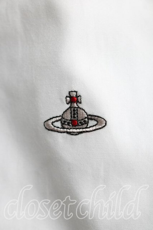 画像6: ヴィヴィアンウエストウッド 中古 / オーブ刺繍レースカラーシャツ 01（7号相当） 白  H-26-04-05-025-bl-OD-ZH (6)