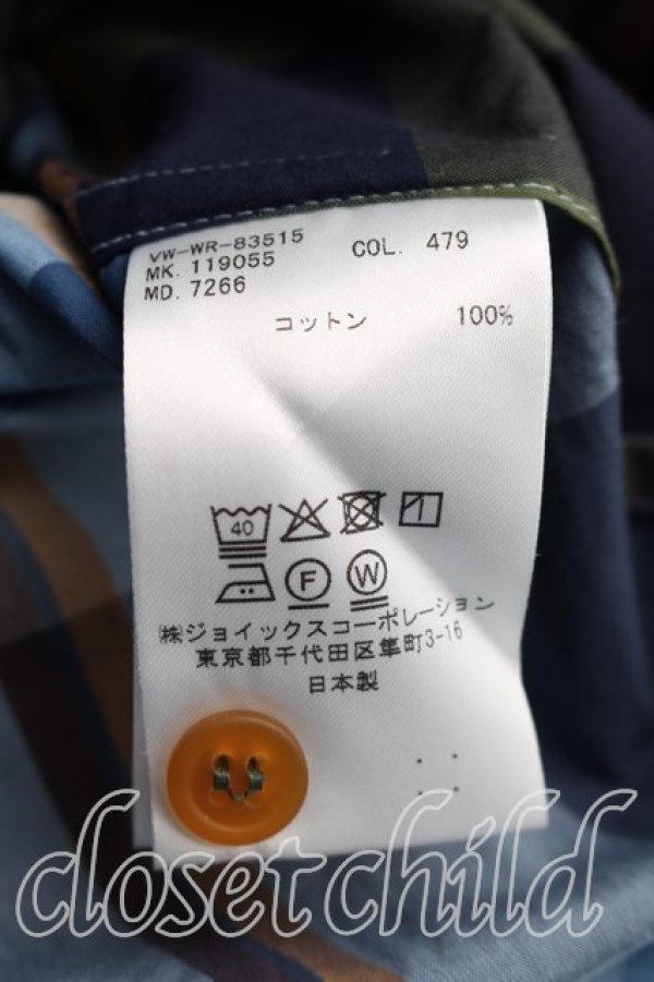 画像4: ヴィヴィアンウエストウッド MAN 中古 / タータンチェックシャツ 44（メンズS相当） 緑  H-26-04-05-026-bl-OD-ZH (4)