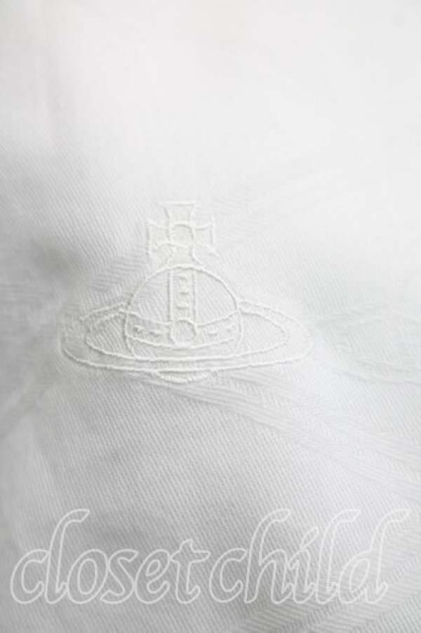 画像7: ヴィヴィアンウエストウッド MAN 中古 / ジャガードオーブシャツ 44（メンズS相当） 白  H-26-04-05-027-bl-OD-ZH (7)