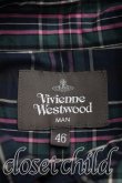 画像3: ヴィヴィアンウエストウッド MAN 中古 / タータンチェックロングシャツ 46（メンズM相当） 紺  H-26-04-05-028-bl-OD-ZH (3)