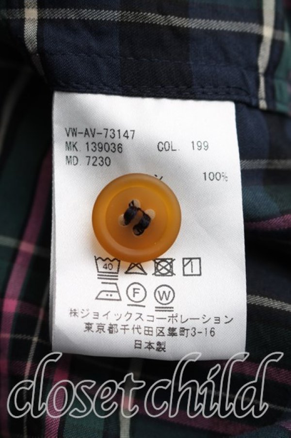 画像4: ヴィヴィアンウエストウッド MAN 中古 / タータンチェックロングシャツ 46（メンズM相当） 紺  H-26-04-05-028-bl-OD-ZH (4)