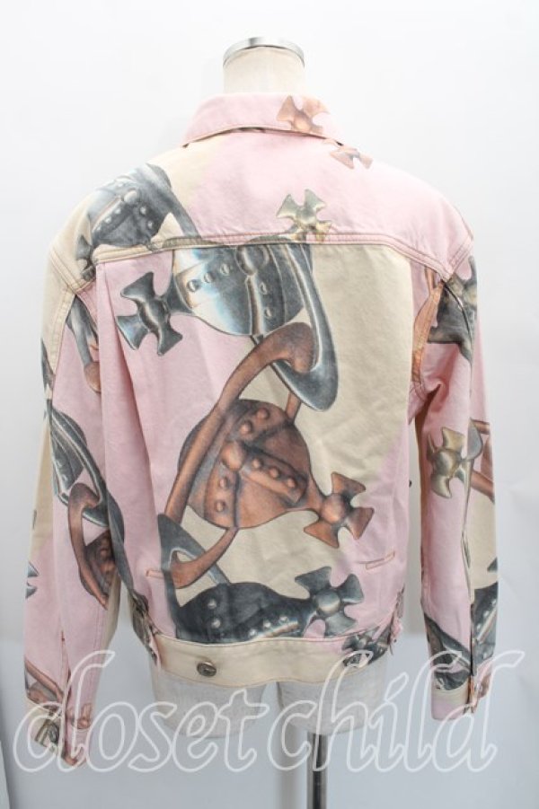 画像2: ヴィヴィアンウエストウッド 中古 / ORB CHAINジャケット XS ピンク  H-26-04-05-004-jc-OD-ZH (2)