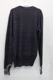 画像2: ヴィヴィアンウエストウッド MAN 中古 / オーブ刺繍ボーダーアシメカーディガン 46（メンズM相当） 紺  H-26-04-05-041-to-OD-ZH (2)