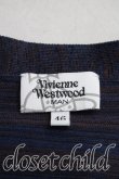 画像3: ヴィヴィアンウエストウッド MAN 中古 / オーブ刺繍ボーダーアシメカーディガン 46（メンズM相当） 紺  H-26-04-05-041-to-OD-ZH (3)