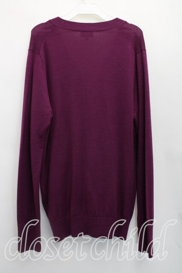 画像2: ヴィヴィアンウエストウッド MAN 中古 / オーブ刺繍カーディガン 46（メンズM相当） 紫  H-26-04-05-043-to-OD-ZH (2)