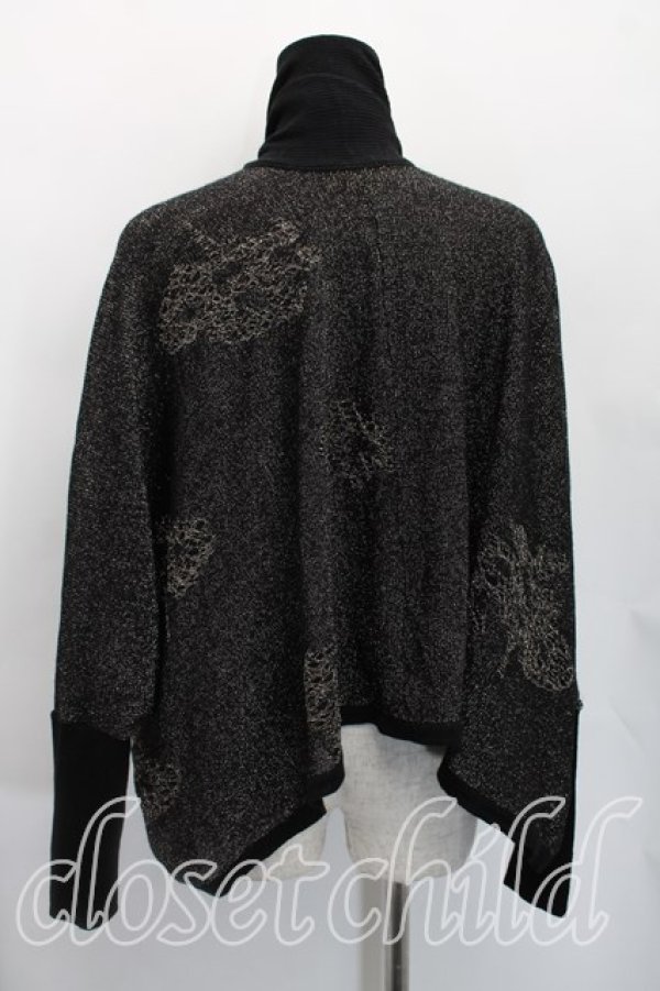 画像2: ヴィヴィアンウエストウッド 中古 / 金糸タイフロントカーディガン 2（9号相当） 黒ｘゴールド  H-26-04-05-050-to-OD-ZH (2)