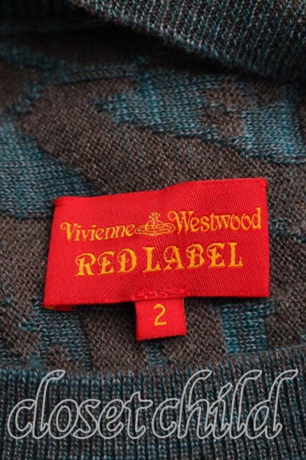 画像3: ヴィヴィアンウエストウッド 中古 / チェーン総柄ニット 2（9号相当） 青  H-26-04-05-051-to-OD-ZH (3)