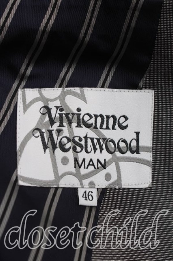画像3: ヴィヴィアンウエストウッド MAN 中古 / シングルジャケット 46（メンズM相当） 灰  H-26-04-05-001-jc-OD-ZH (3)