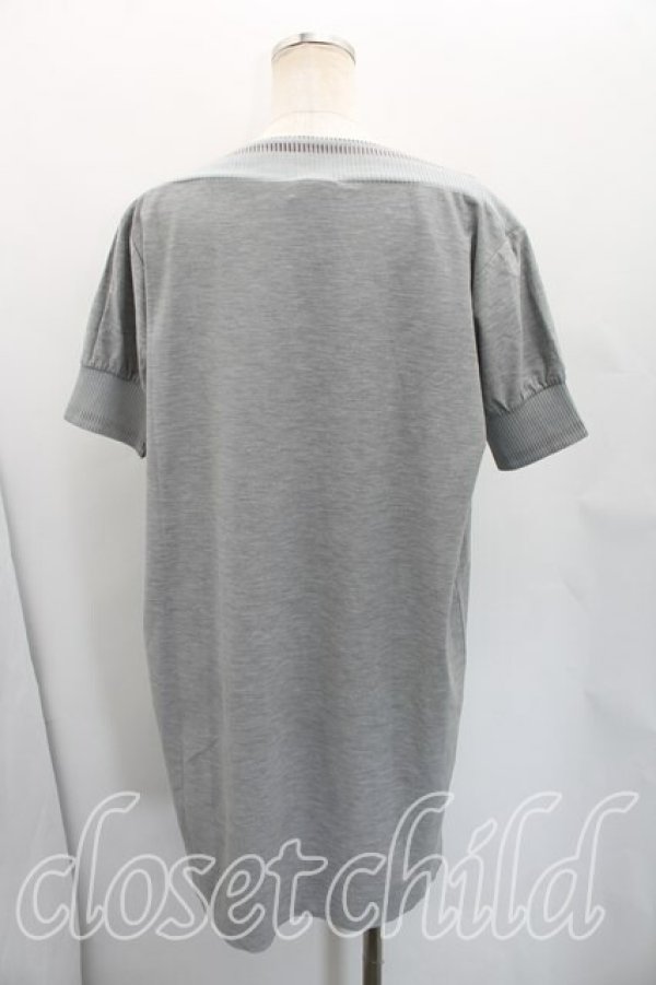 画像2: ヴィヴィアンウエストウッド 中古 / 単色オーブ刺繍ボートネックワンピース 2（9号相当） 灰  H-26-04-05-006-op-OD-ZH (2)