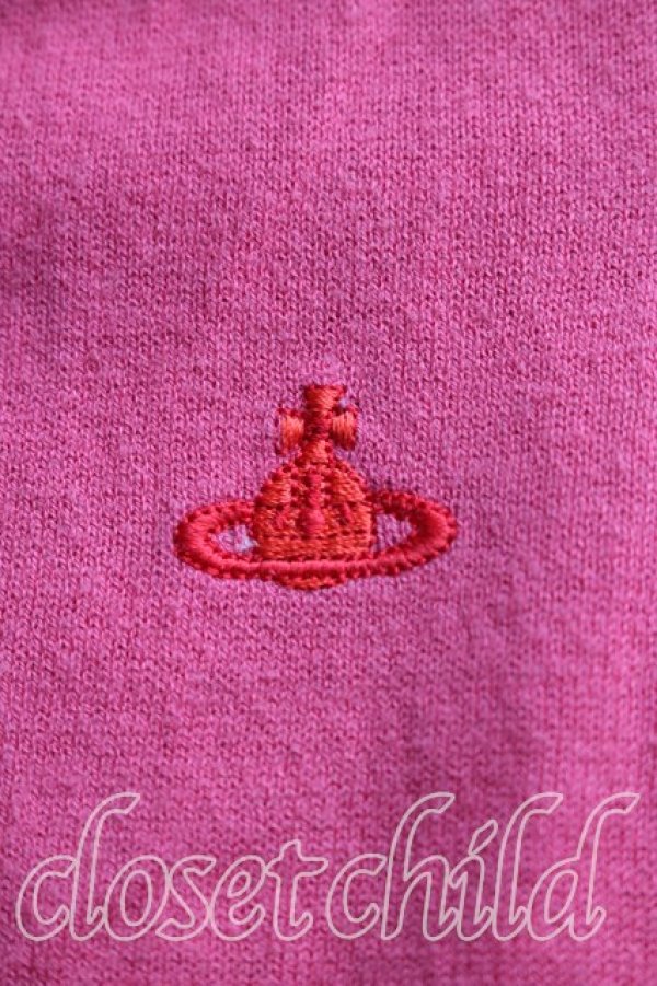 画像6: ヴィヴィアンウエストウッド 中古 / 単色オーブ刺繍カーディガン 2（9号相当） ピンク  H-26-04-05-060-to-OD-ZH (6)