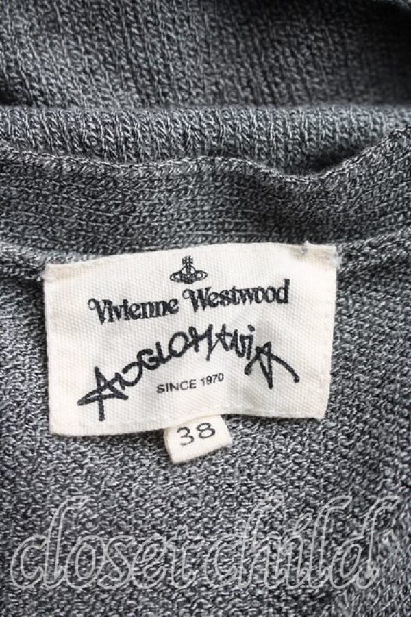 画像3: ANGLOMANIA 中古 / ワッペンダメージカーディガン 38（M相当） 灰  H-26-04-05-061-to-OD-ZH (3)