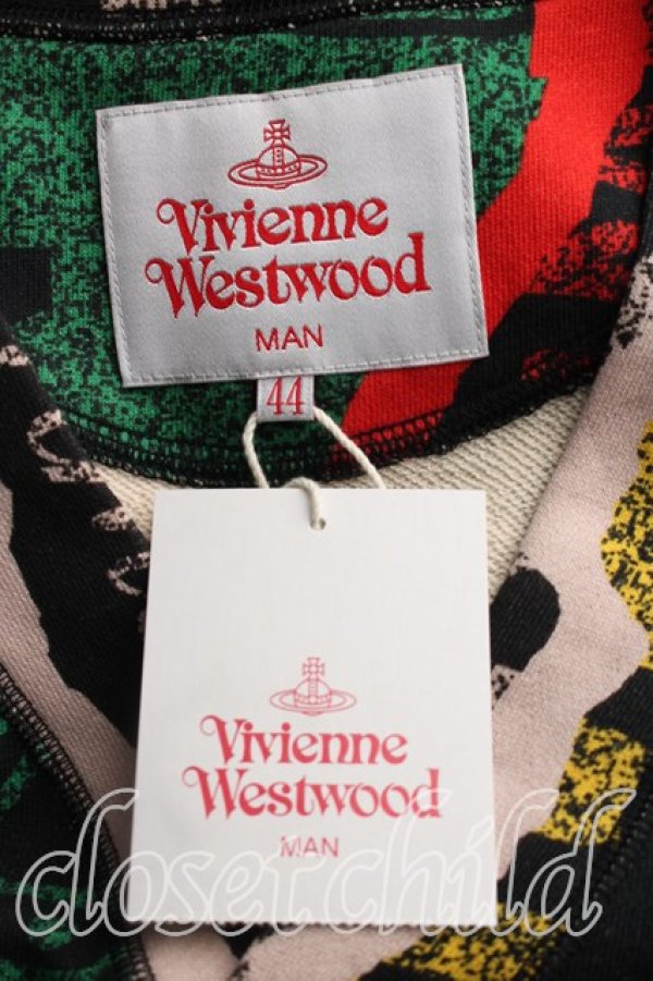 画像3: ヴィヴィアンウエストウッド MAN 中古 / Towel Printカーディガン 44（メンズS相当） 黒  H-26-04-05-066-to-OD-ZH (3)
