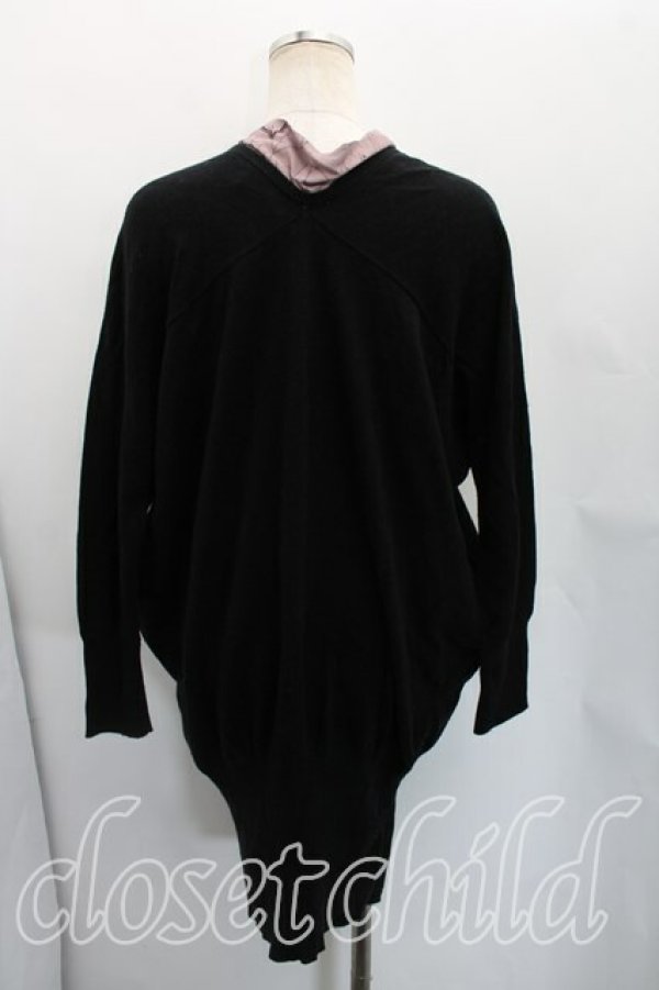 画像2: ヴィヴィアンウエストウッド 中古 / タイフロントニットワンピース 2（9号相当） 黒  H-26-04-05-008-op-OD-ZH (2)