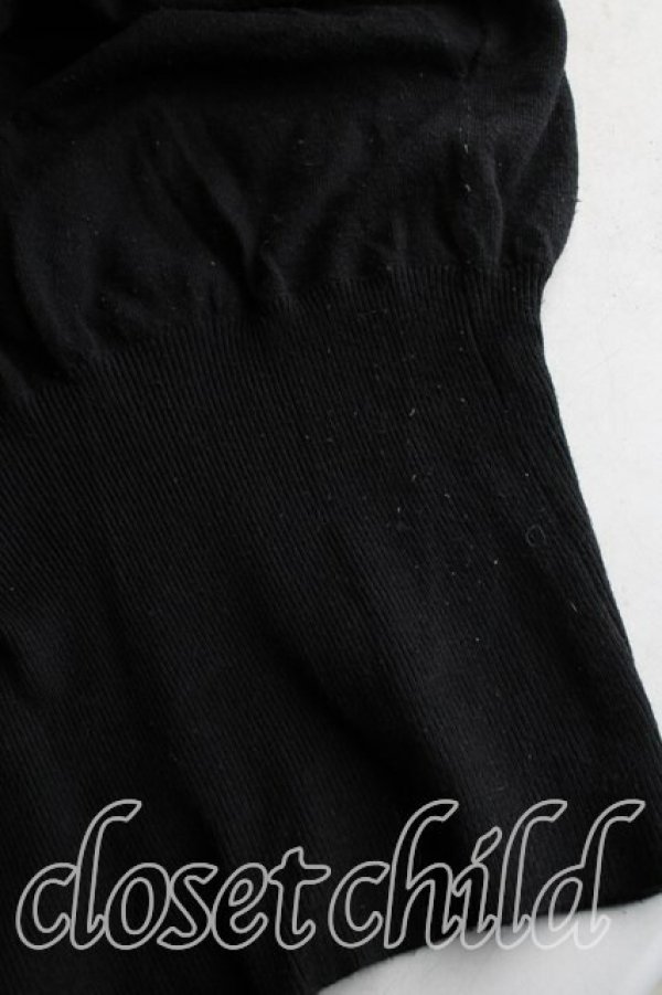 画像7: ヴィヴィアンウエストウッド 中古 / タイフロントニットワンピース 2（9号相当） 黒  H-26-04-05-008-op-OD-ZH (7)