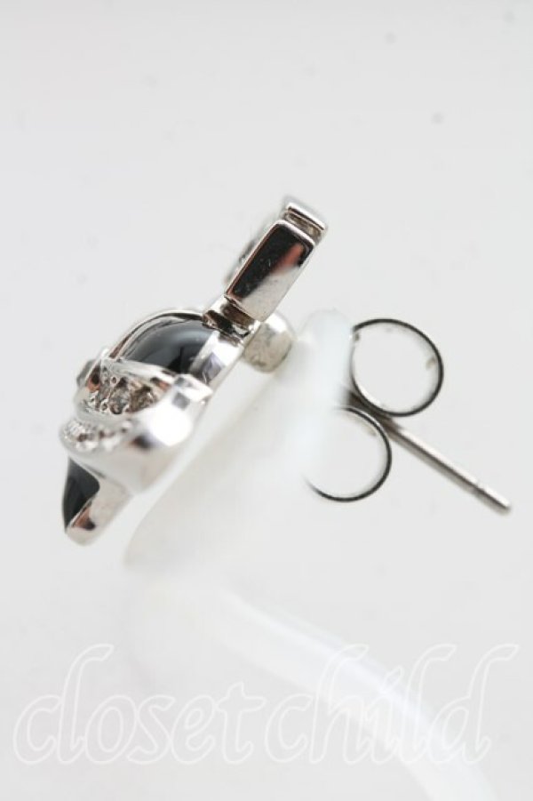 画像3: ヴィヴィアンウエストウッド 中古 / ディアマンテハートシングルピアス  黒  H-26-04-05-088-er-OD-ZH (3)