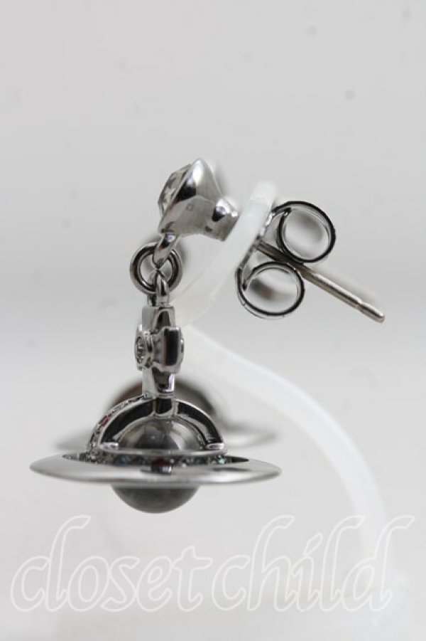 画像2: ヴィヴィアンウエストウッド 中古 / プチオーブピアス  ガンメタ  H-26-04-05-089-er-OD-ZH (2)