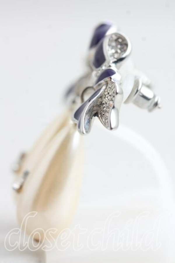 画像2: ヴィヴィアンウエストウッド 中古 / ボウドロップピアス  紫  H-26-04-05-092-er-OD-ZH (2)