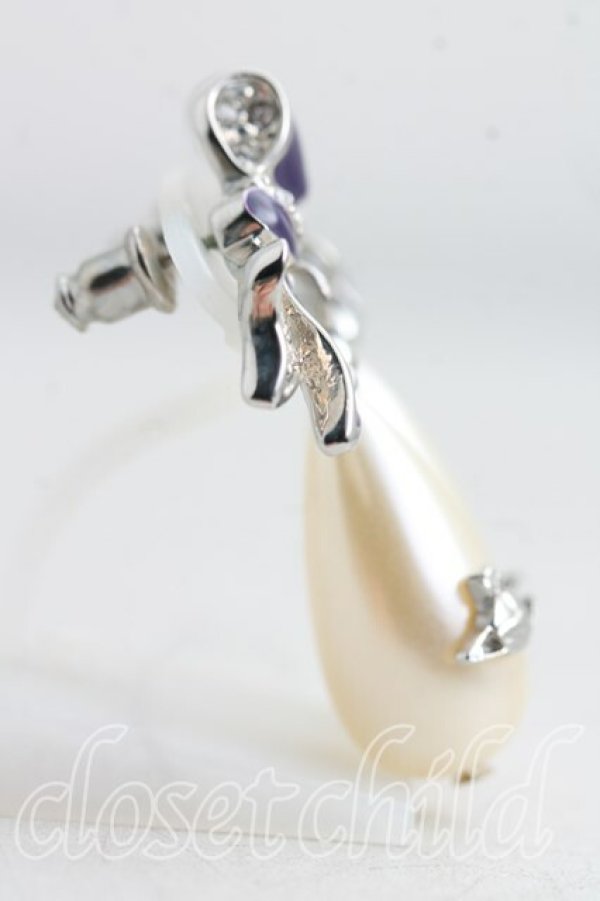 画像3: ヴィヴィアンウエストウッド 中古 / ボウドロップピアス  紫  H-26-04-05-092-er-OD-ZH (3)