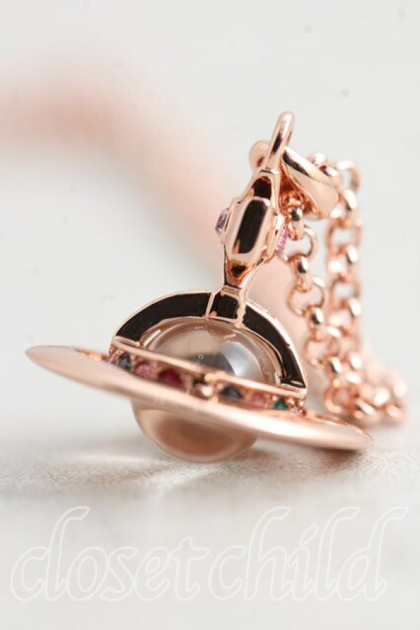 画像2: ヴィヴィアンウエストウッド 中古 / プチオーブネックレス  ピンクゴールド  H-26-04-05-095-nl-OD-ZH (2)