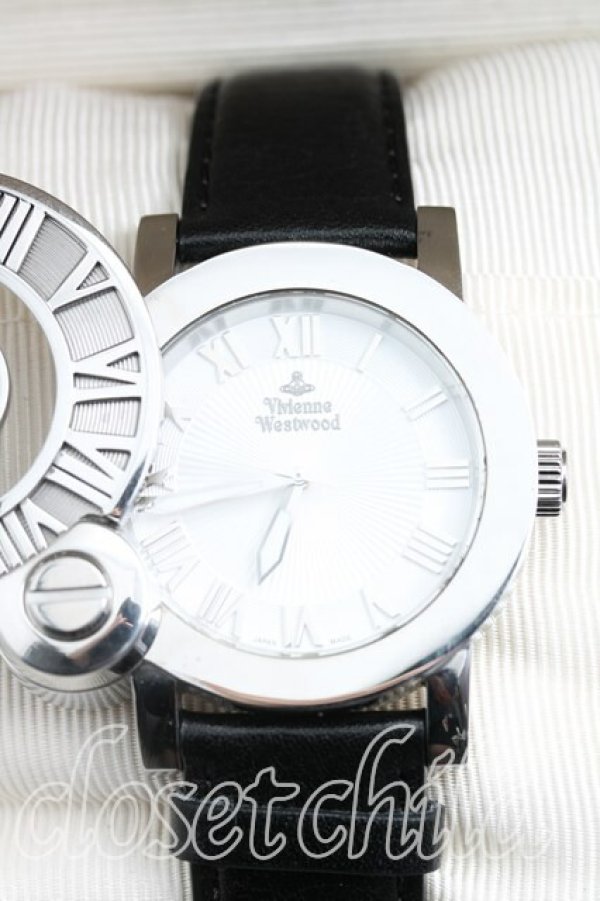 画像2: ヴィヴィアンウエストウッド MAN 中古 / CAGE IIウォッチ  黒  H-26-04-05-105-ac-OD-ZH (2)