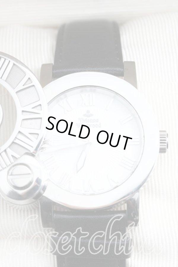 画像2: ヴィヴィアンウエストウッド MAN 中古 / CAGE IIウォッチ  黒  H-26-04-05-105-ac-OD-ZH (2)