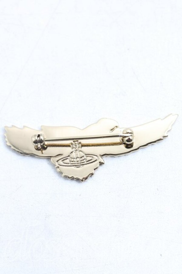 画像2: ヴィヴィアンウエストウッド 中古 / LEONARDクラッチピン  茶  H-26-04-05-110-gd-OD-ZH (2)