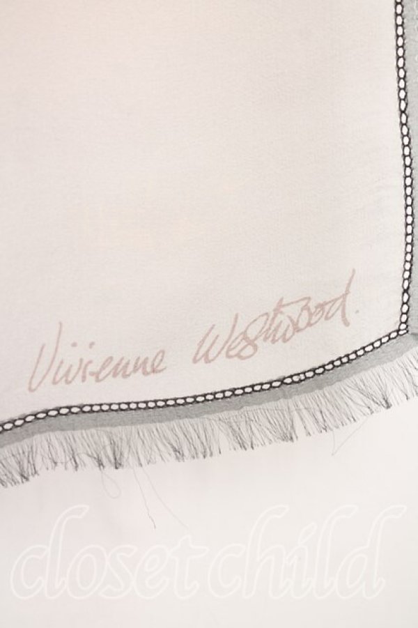 画像2: ヴィヴィアンウエストウッド 中古 / ユニオンジャックシルクスカーフ  灰  H-26-04-05-113-gd-OD-ZH (2)