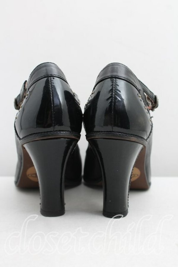 画像4: ヴィヴィアンウエストウッド 中古 / Tストラップサンダル 35ハーフ（22.5cm相当） 黒  H-26-04-05-128-sh-OD-ZH (4)