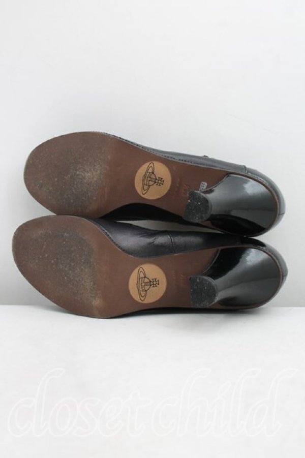 画像5: ヴィヴィアンウエストウッド 中古 / Tストラップサンダル 35ハーフ（22.5cm相当） 黒  H-26-04-05-128-sh-OD-ZH (5)