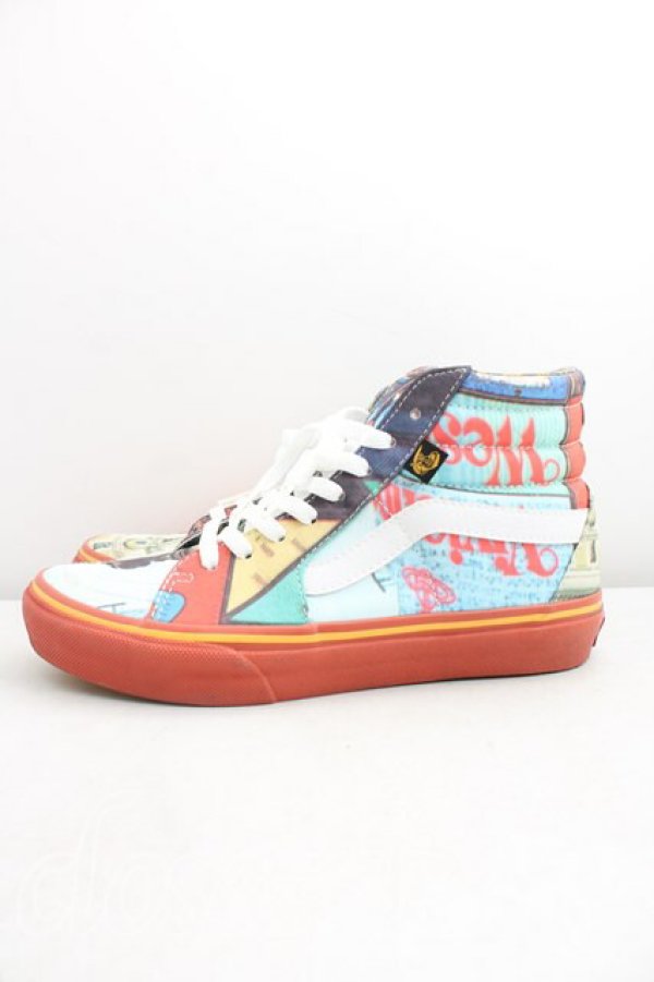 画像3: ANGLOMANIA 中古 / コラボレーションスニーカーピカデリーサーカスプリント EU37（23.5cm相当） 赤  H-26-04-05-130-sh-OD-ZH (3)