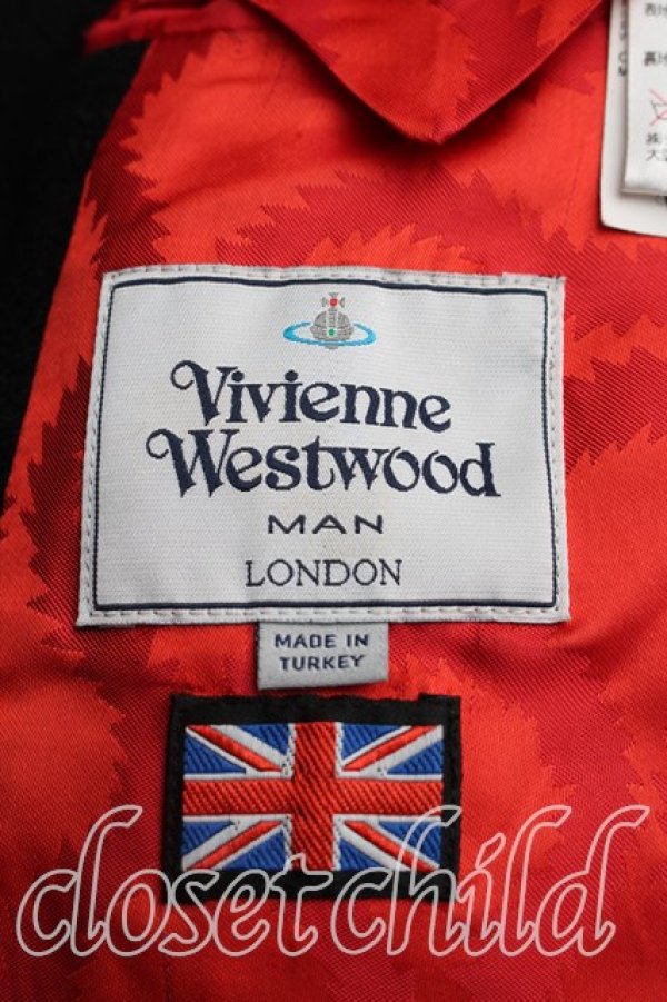 画像3: ヴィヴィアンウエストウッド MAN 中古 / メリノウールコート 44（メンズS相当） 黒  H-26-04-05-013-co-OD-ZH (3)