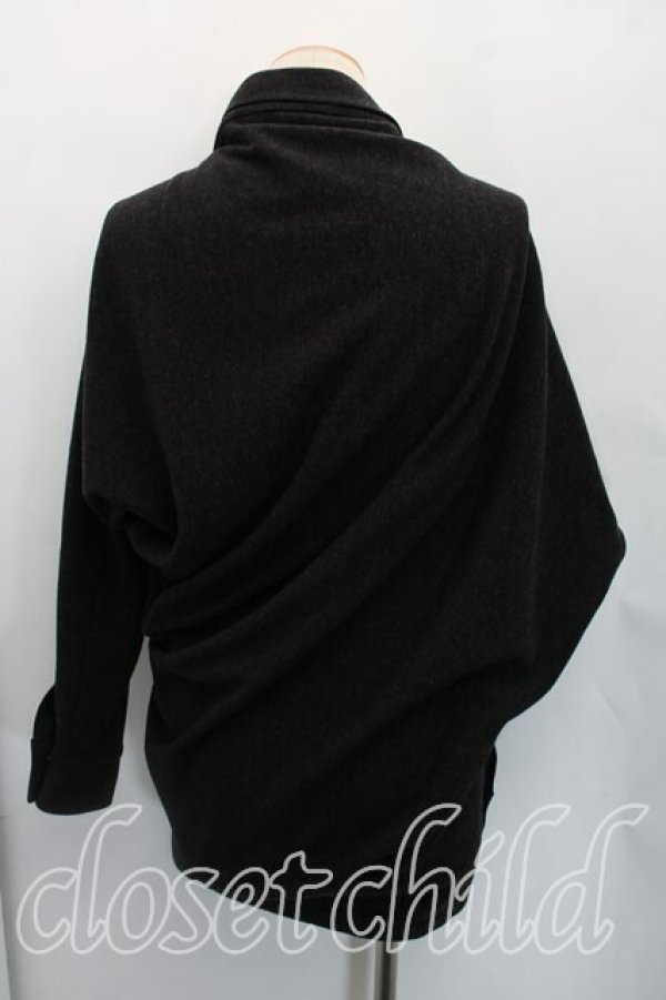 画像2: ヴィヴィアンウエストウッド MAN 中古 / アシンメトリックシャツ FREE 黒  H-26-04-12-003-bl-OD-ZH (2)