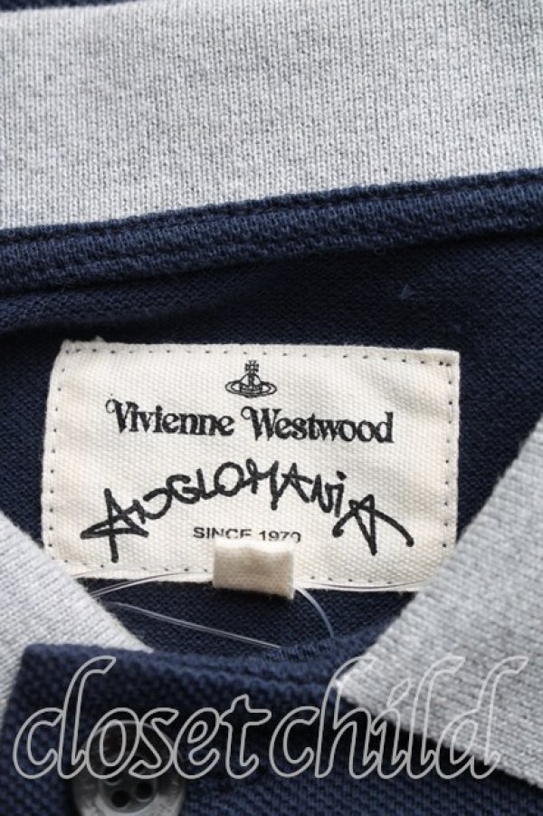 画像3: ANGLOMANIA 中古 / カットラス刺繍ポロシャツ 38（M相当） 紺  H-26-04-12-025-to-OD-ZH (3)