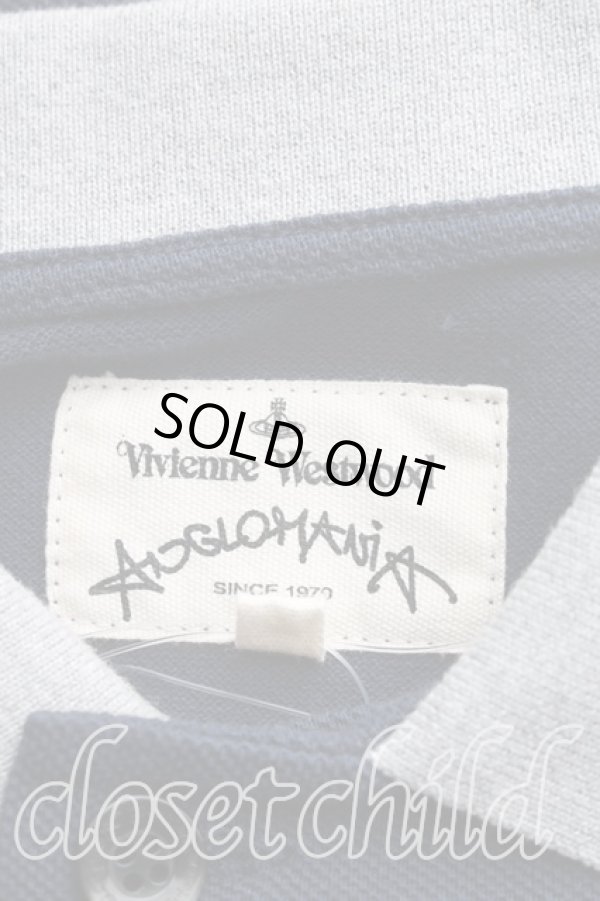 画像3: ANGLOMANIA 中古 / カットラス刺繍ポロシャツ 38（M相当） 紺  H-26-04-12-025-to-OD-ZH (3)