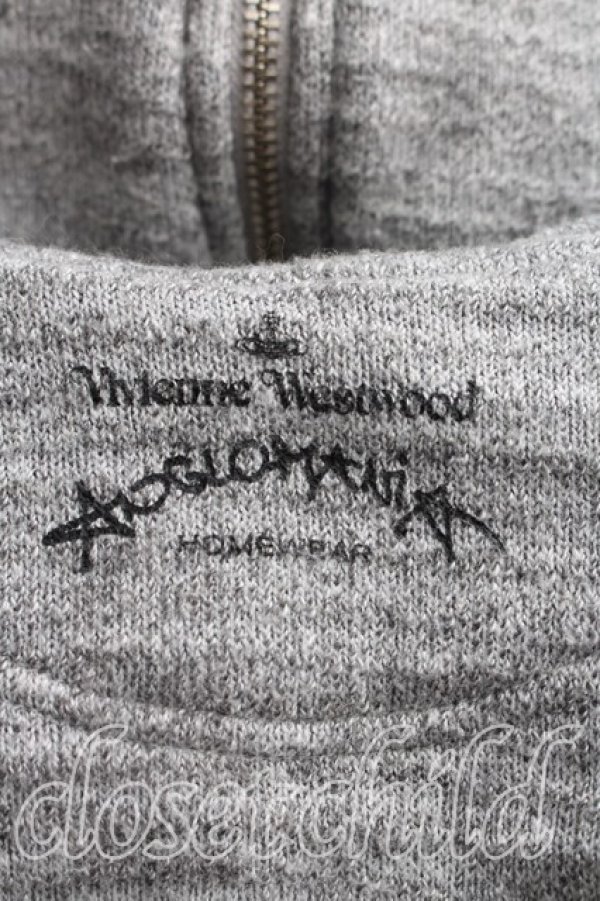 画像3: ヴィヴィアンウエストウッド 中古 / スカル刺繍パーカー  灰  H-26-04-12-027-to-OD-ZH (3)