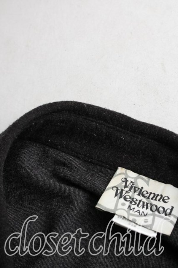 画像6: ヴィヴィアンウエストウッド MAN 中古 / アシンメトリックシャツ FREE 黒  H-26-04-12-003-bl-OD-ZH (6)