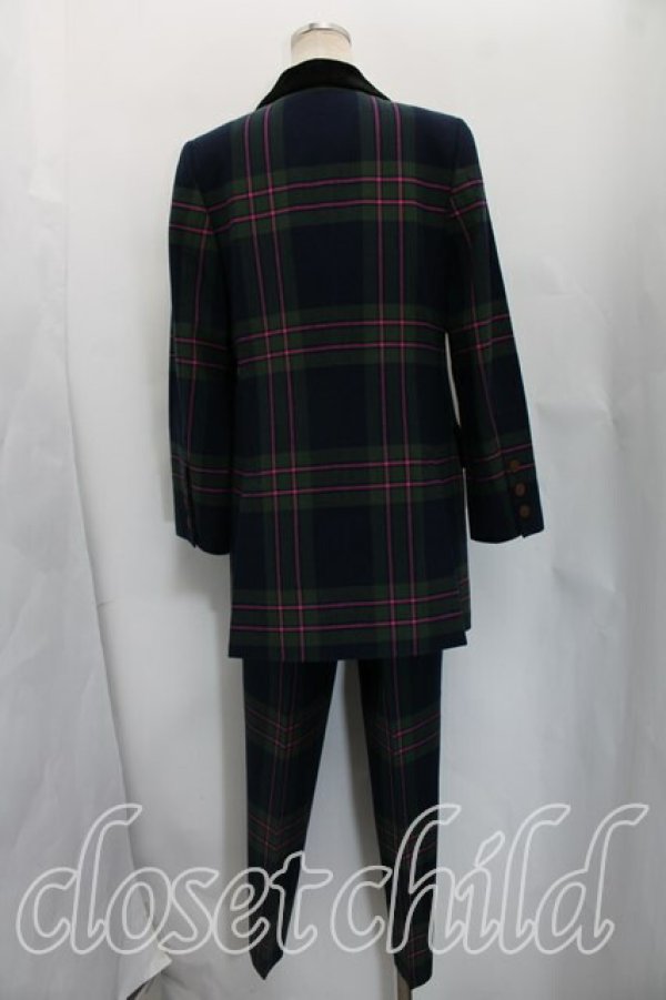 画像2: ヴィヴィアンウエストウッド 中古 / タータンチェックセットアップ 02 グリーン  H-26-04-12-028-su-OD-ZH (2)