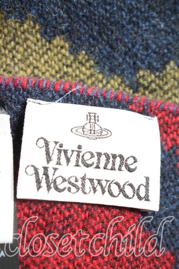 画像2: ヴィヴィアンウエストウッド 中古 / スクイグルマフラー  マルチ  H-26-04-12-041-gd-OD-ZH (2)