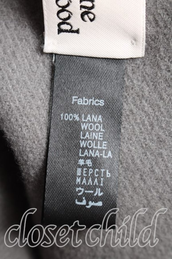 画像4: ヴィヴィアンウエストウッド 中古 / ロゴ刺繍マフラー  灰  H-26-04-12-042-gd-OD-ZH (4)