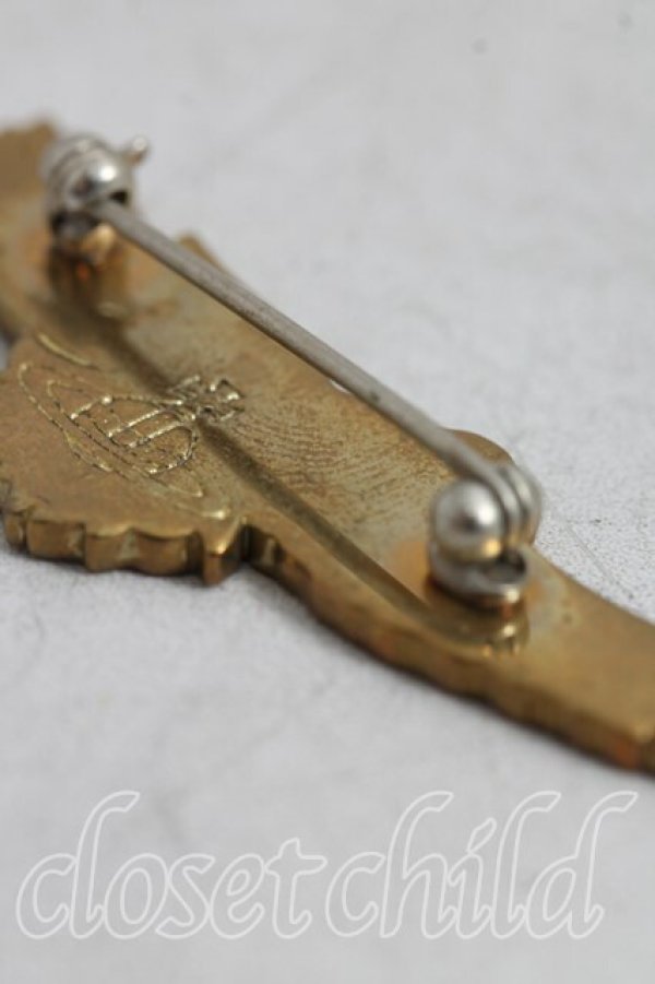 画像3: ヴィヴィアンウエストウッド 中古 / LEONARDクラッチピン  茶  H-26-04-12-070-gd-OD-ZH (3)