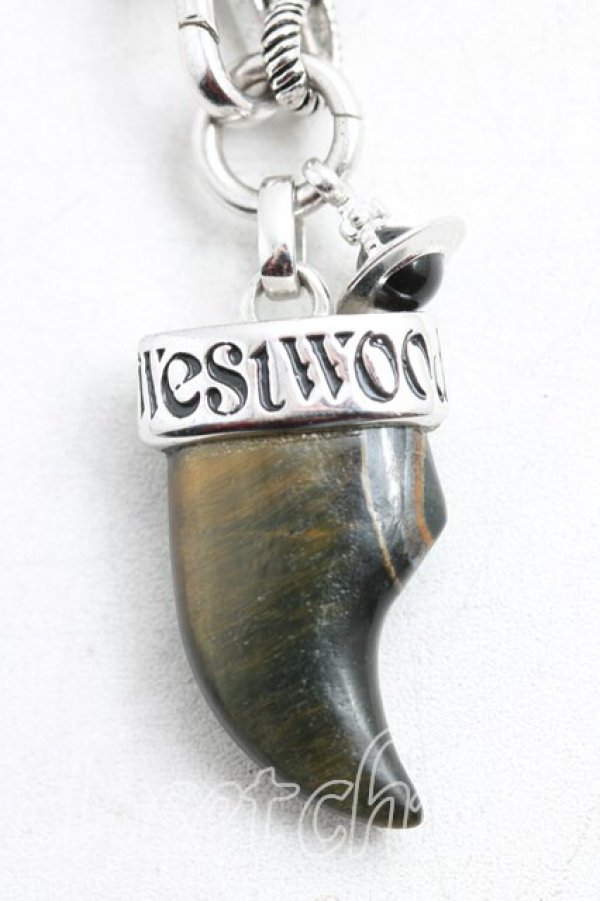 画像2: ヴィヴィアンウエストウッド MAN 中古 / CLAWメンズネックレス  シルバー  H-26-04-12-072-nl-OD-ZH (2)