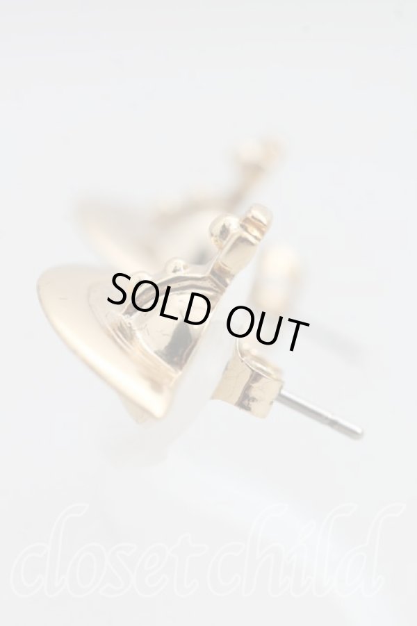 画像2: ヴィヴィアンウエストウッド 中古 / ソリッドオーブピアス  ゴールド  H-26-04-12-074-er-OD-ZH (2)