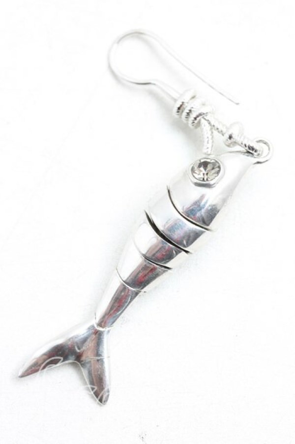 画像2: ヴィヴィアンウエストウッド 中古 / フィッシュドロップピアス  シルバー  H-26-04-12-076-er-OD-ZH (2)