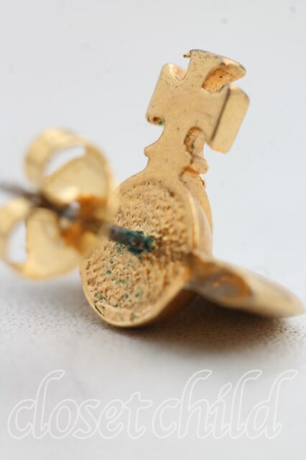 画像4: ヴィヴィアンウエストウッド 中古 / ソリッドオーブピアス  ゴールド  H-26-04-12-079-er-OD-ZH (4)