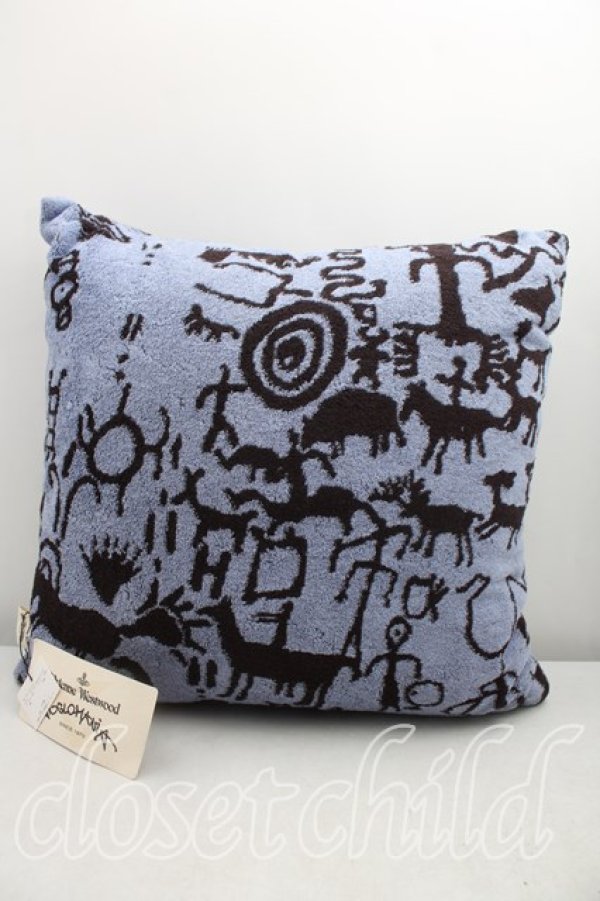 画像2: ANGLOMANIA 中古 / ケイブマンクッション  青  H-26-04-12-090-gd-OD-ZH (2)